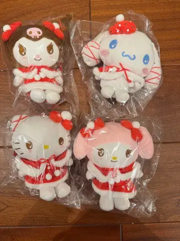 산리오 마스코트 파우치 겨울 캐릭터 봉제 인형 소품함