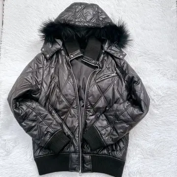 y2k archive 시크 스타일 블랙 퍼 다운 L