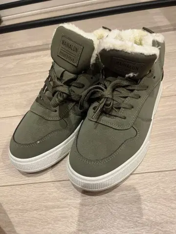 MAINALUN 올리브 그린 하이컷 스니커즈