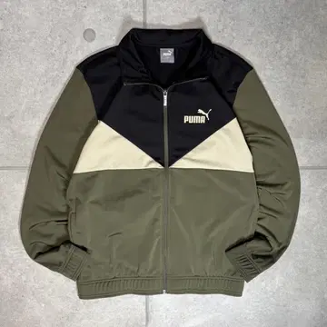 PUMA 트랙 자켓 좋은 배색 원포인트 로고 멀티 컬러 두꺼운 옷깃 각인