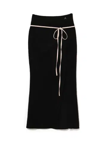 리본 머메이드 스커트 BK M 사이즈