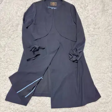 [컨디션 최상] TOCCA 스프링 코트 네이비 사이즈 2 리본 포멀