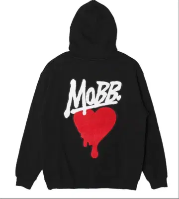 MO BB. 하트 자수 블랙 후드티