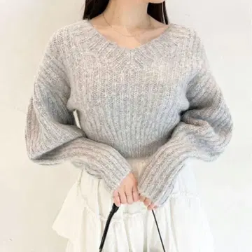 SNIDEL 루즈 오프숄더 크롭 풀오버