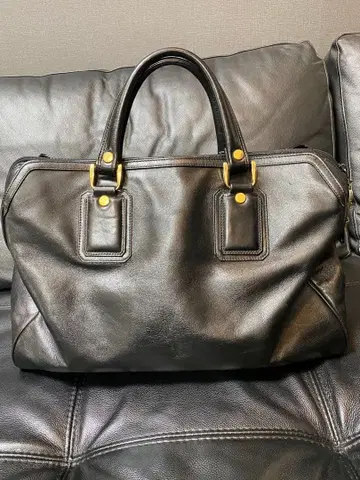 MARUEM 말에무 블랙 가죽 보스턴 백