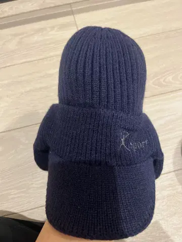 네이비 리브 니트 캡 Xport