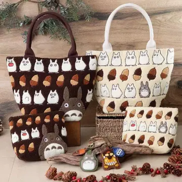 이웃집 토토로 호코모코 자수 시리즈 토트백 아이보리 1-3