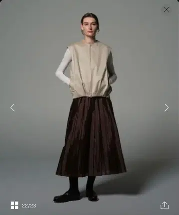 DRAWER PRE2 타프타 플리츠 스커트