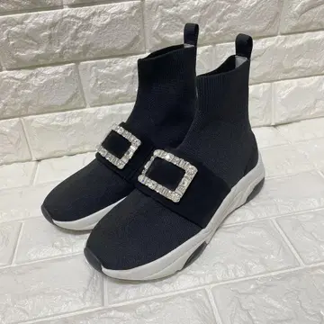 [ 새상품급 ] +diana 비쥬 버클 니트 삭스 블랙 23.5