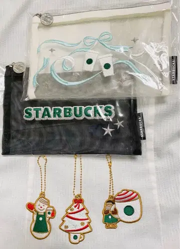 스타벅스 크리스마스 자수 파우치 와펜 참 스벅