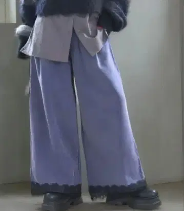 HARE 와이드 팬츠 레이스 포함