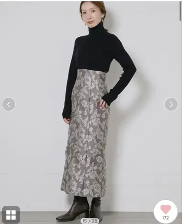 SINDIE 자카드 내로우 스커트