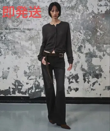 무신사 플레어 팬츠 데님 블랙