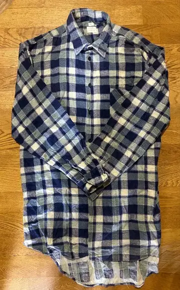 90s 빈티지 플란넬 플란넬 셔츠 피쉬테일 그런지