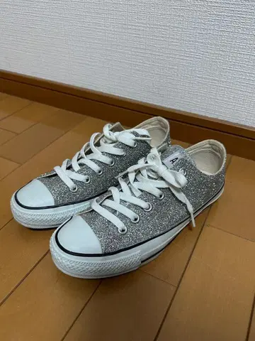 ALL STAR 실버 글리터 스니커즈