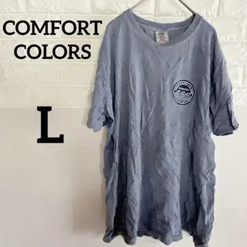 [ COMFORT COLORS ] L 와펜형 디자인 티셔츠
