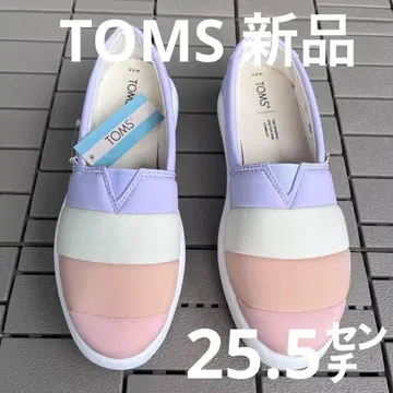 25.5cm TOMS 슬립온 라벤더/화이트/핑크