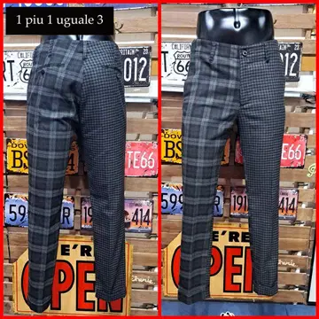 정가 5.5만 1piu1uguale3 크레이지 패턴 체크 슬랙스