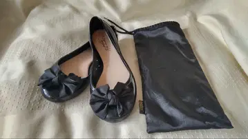 블랙 리본 포함 플랫슈즈 수납 봉투 포함 size 3L 우천 겸용