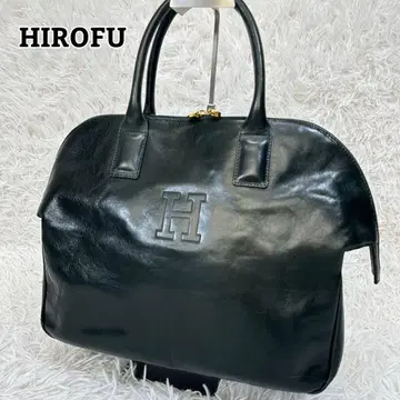 레어 [ HIROFU ] 토트 핸드 백 올 가죽 로고 엠보 대용량