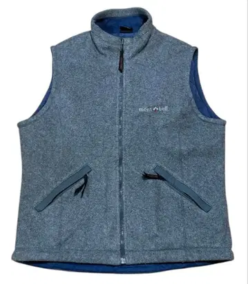 mont-bell 원포인트 로고 플리스 베스트 그레이