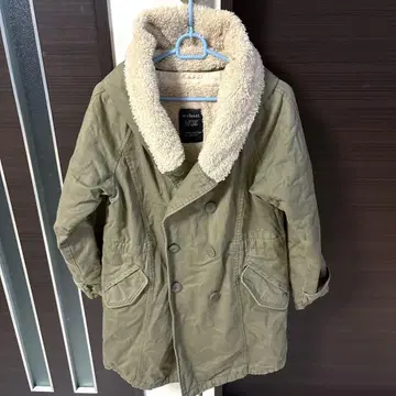 Wcloset 방한 모즈 코트풍 자켓 보아 탈부착 가능 카키