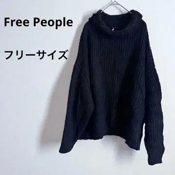 프리 피플 프리 블랙 보틀넥 니트 긴팔