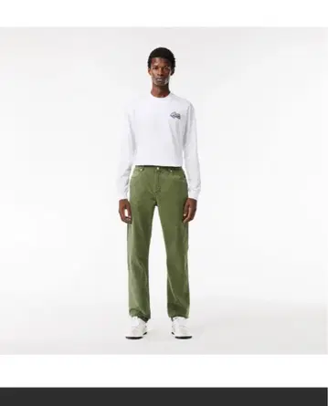 LACOSTE 내추럴 미네랄 다이드 데님 팬츠