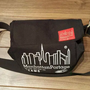 Manhattan Portage x BEAMS 콜라보 메신저 백 블랙