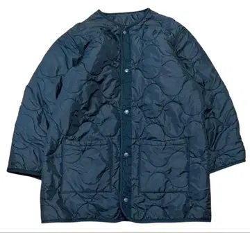 ALPHA 밀리터리 블랙 퀼팅 자켓