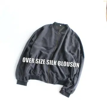 오버 사이즈 실크 블루종 블랙 유로 빈티지 [GG0130