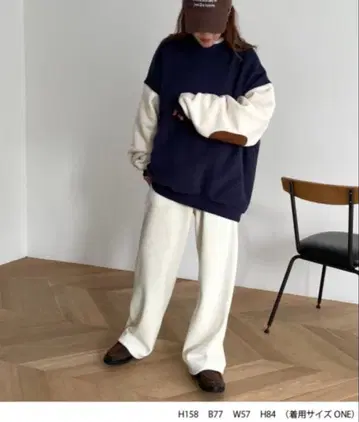 CANAL JEAN choice_cnl 엘보 패치 배색 트레이닝복