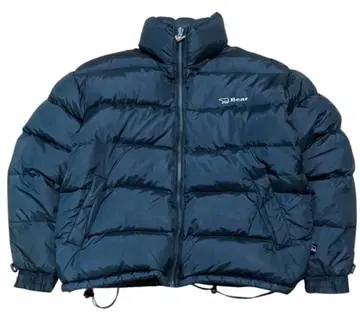 Bear U.S.A 드로 코드 원포인트 로고 다운 자켓 블랙