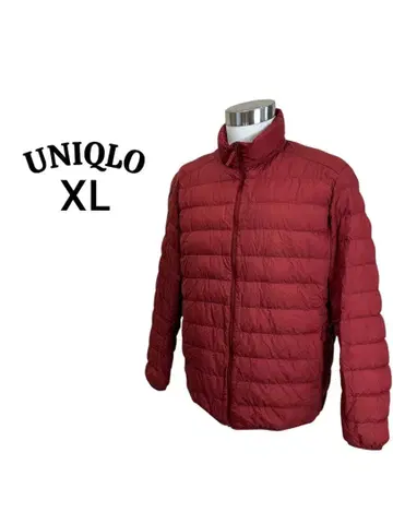 UNIQLO XL 버건디 울트라 라이트 다운 자켓