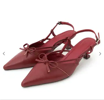 COCODEAL 코코딜 리본 슬링백 펌프스