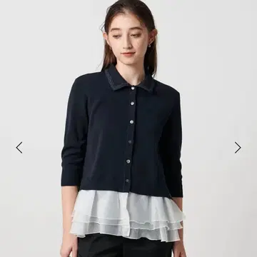 레이디 폴로 콤비 니트 워셔블