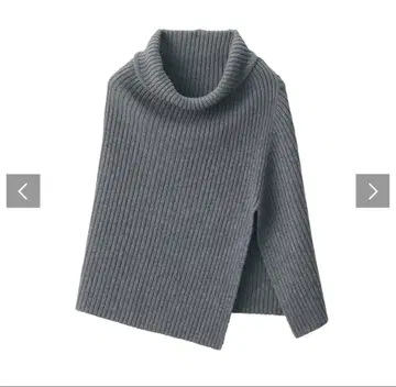 무인양품 목의 까슬거림을 줄인 메리노울 혼방 판초 45 x 63cm