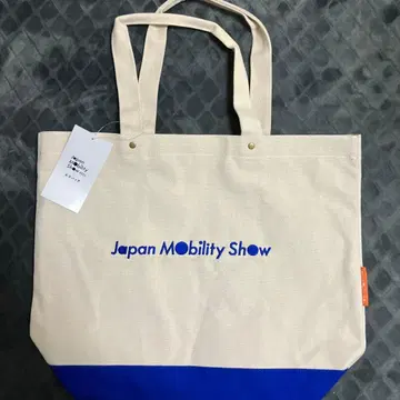 재팬 모빌리티 쇼 토트백 베이지/파랑
