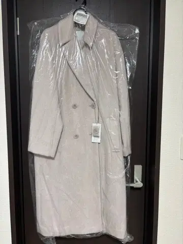 EXCELLE 핑크 롱 코트