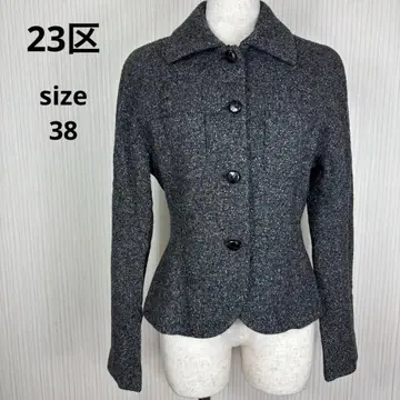 23구 사이즈 38 테일러드 자켓 울 그레이