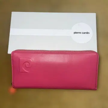 pierre cardin 장지갑 핑크 가죽 피에르 가르뎅 소가죽
