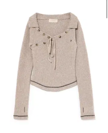 andmary Anita 버튼 니트 탑