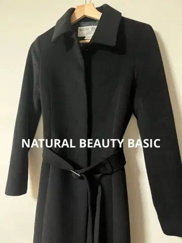 NATURAL BEAUTY BASIC 블랙 롱 코트s