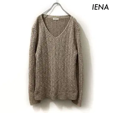 IENA 이에나 케이블 짜임 V넥 긴팔 니트 스웨터
