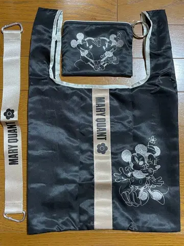 MARY QUANT 블랙 에코백 미니 마우스