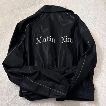 matin kim coating crop 블루종 자켓