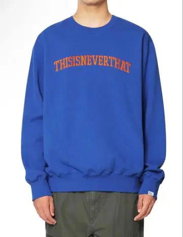 THISISNEVERTHAT 로고 맨투맨 파랑