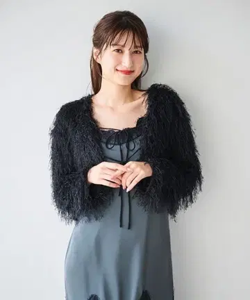 COCODEAL 코코딜 플러피 리본 볼레로