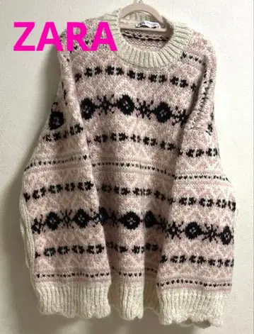 ZARA 자라 JACQUARD KNIT SWEATER
