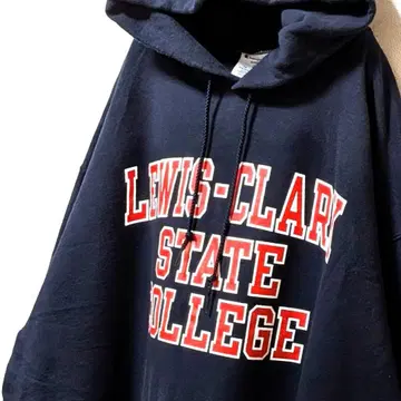챔피온 루이스 클라크 주립대학 후드 맨투맨 네이비 2XL 구제 의류